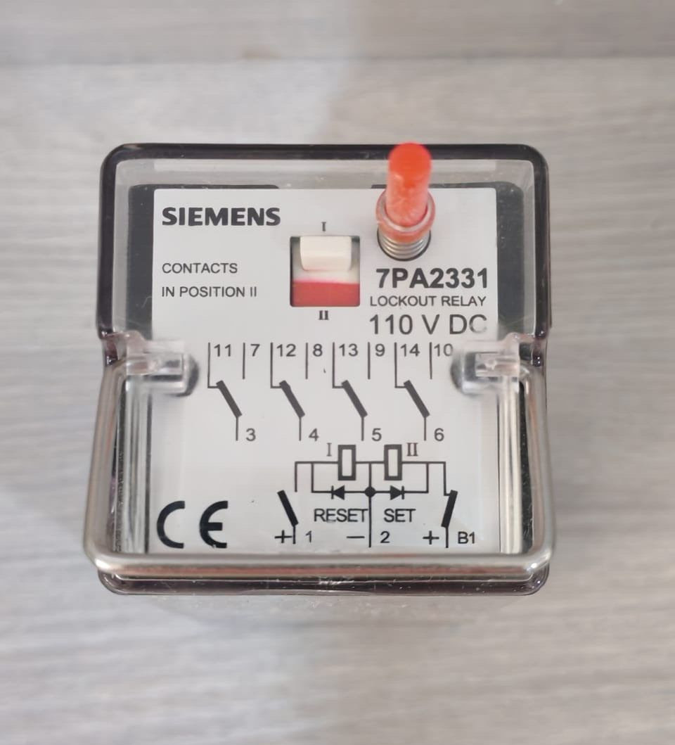 Siemens 7PA2331 SIEMENS 7PA2331-0 LOCKOUT FAST RELAY 4 NC/NO PUSH BUTTON 11OVDC 3