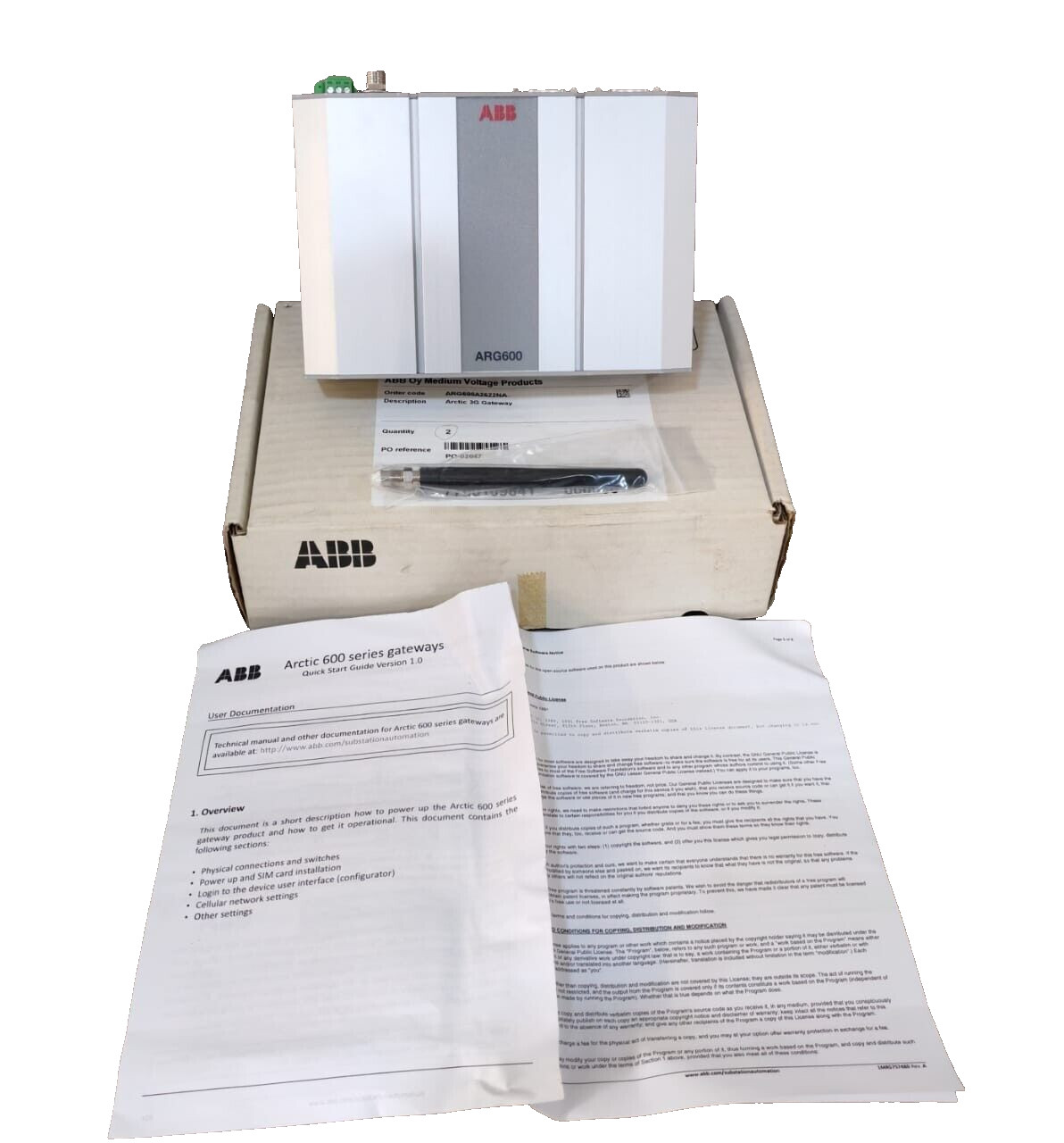 ABB ARG00A2622NA ABB ARG600 WIRELESS GATEWAY ARG00A2622NA 12-36VDC 2