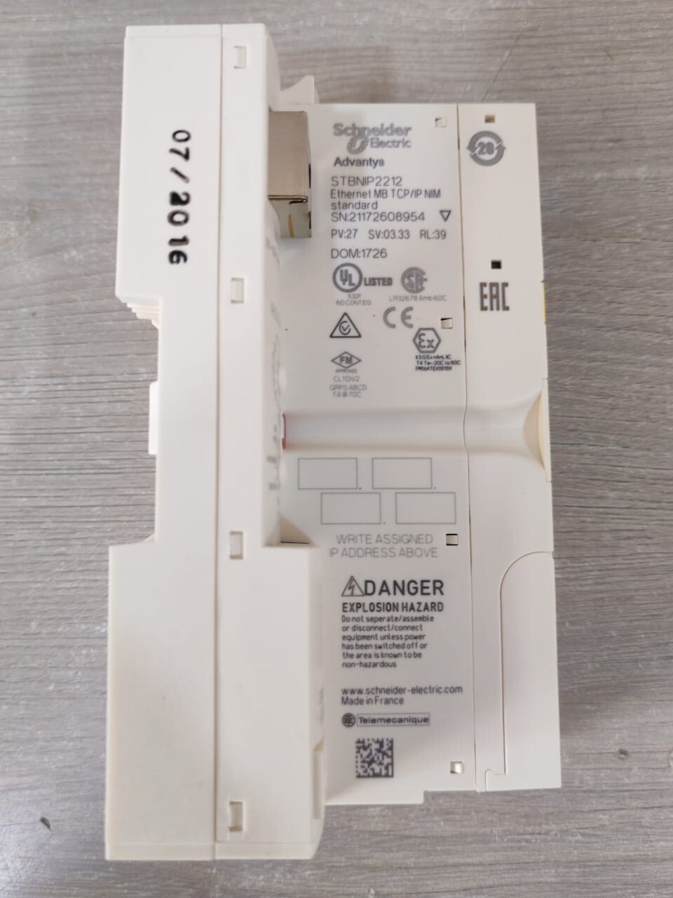Schneider Electric STBNIP2212 Schneider Electric STBNIP2212 Ethernet MB TCP/IP NIM Standard 3
