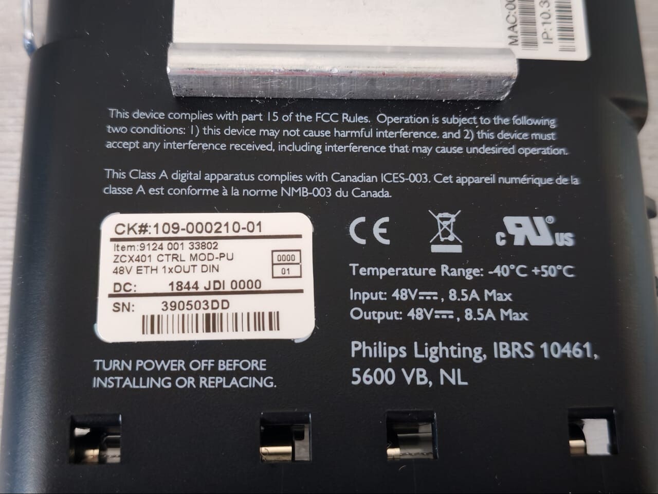 Philips CM-400 48V EO Philips CM-400 48V EO ActiveSite Control Module 10