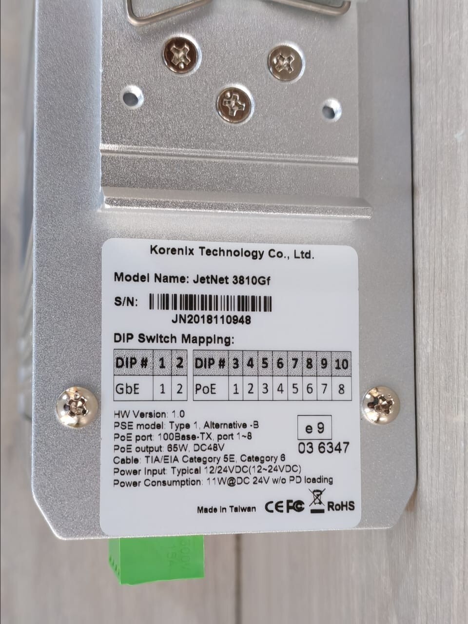 Korenix 3810GF KORENIX JETNET 3810GF JETPOE INDUSTRIAL POE SWITCH -UNIT ONLY 7