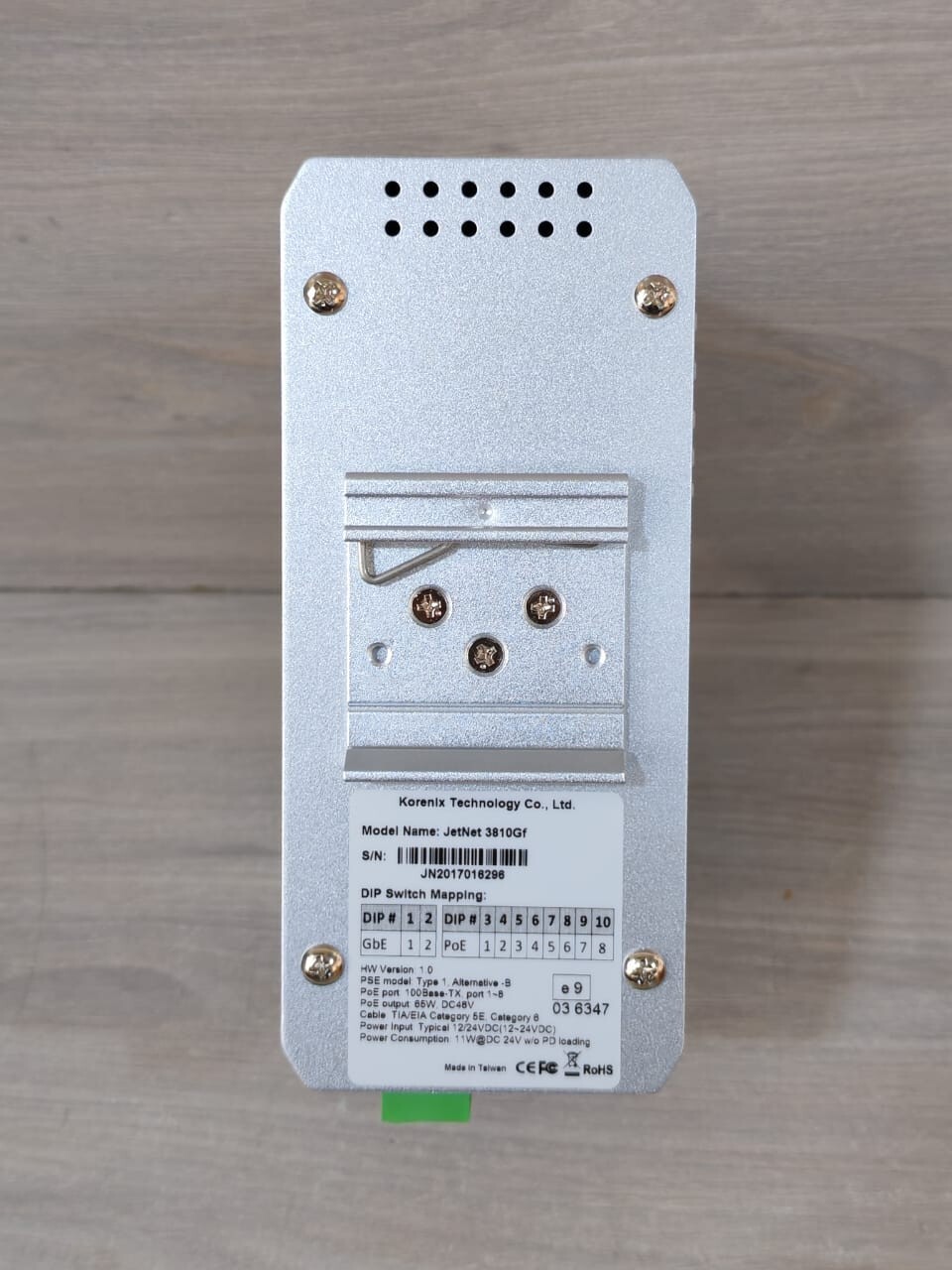 KORENIX 3810GF KORENIX JETNET 3810GF INDUSTRIAL 8-PORT POE+2-PORT GBE FIBER SWITCH 8