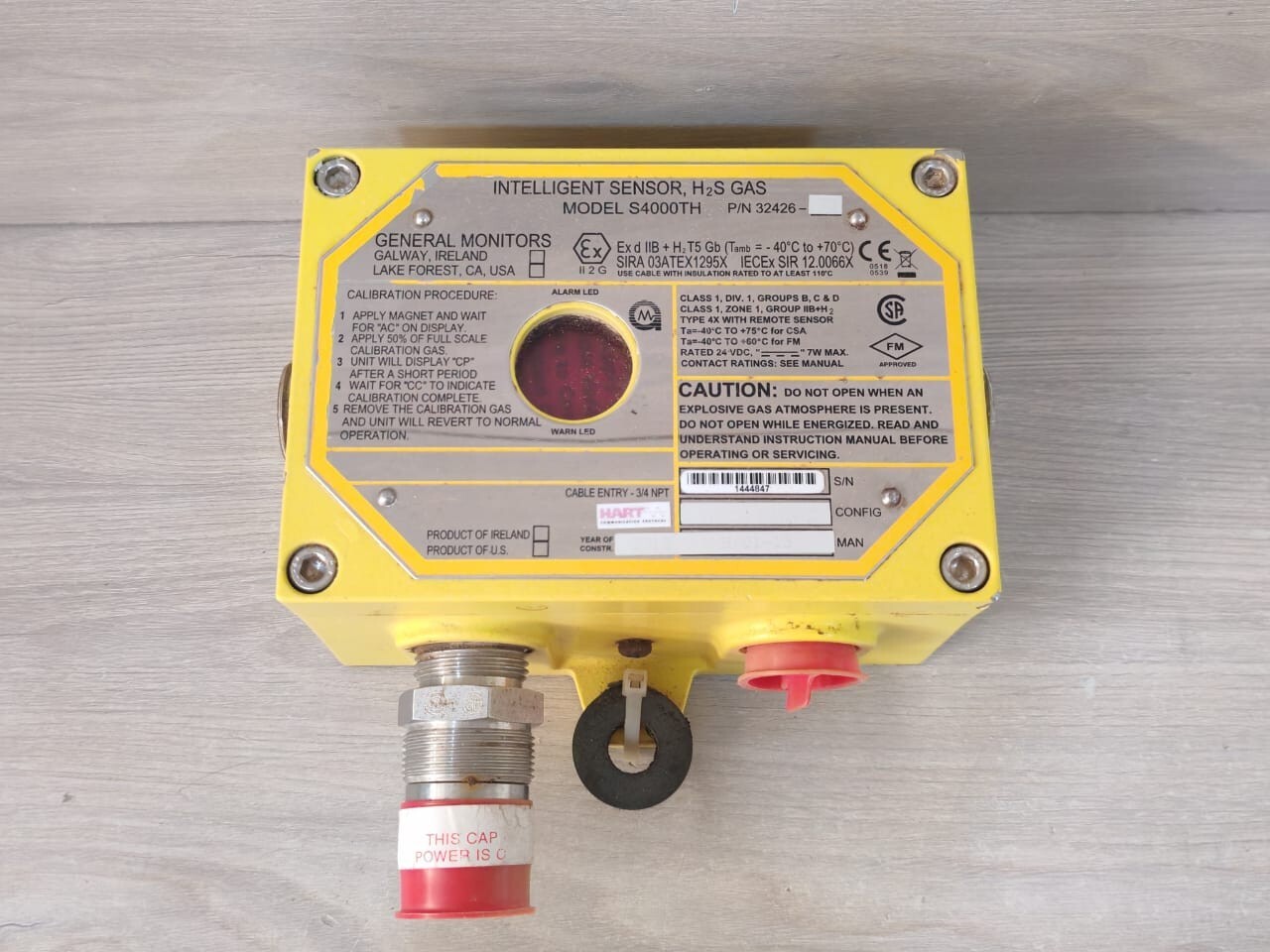 GENERAL MONITORS P/N 32426-70 GENERAL MONITORS S4000TH INTELLIGENT SENSOR P/N 32426-70 2