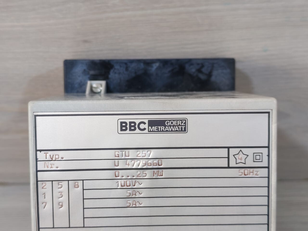 ABB GTU-257 BBC METRAWATT GTU 257 TRANSDUCER 2