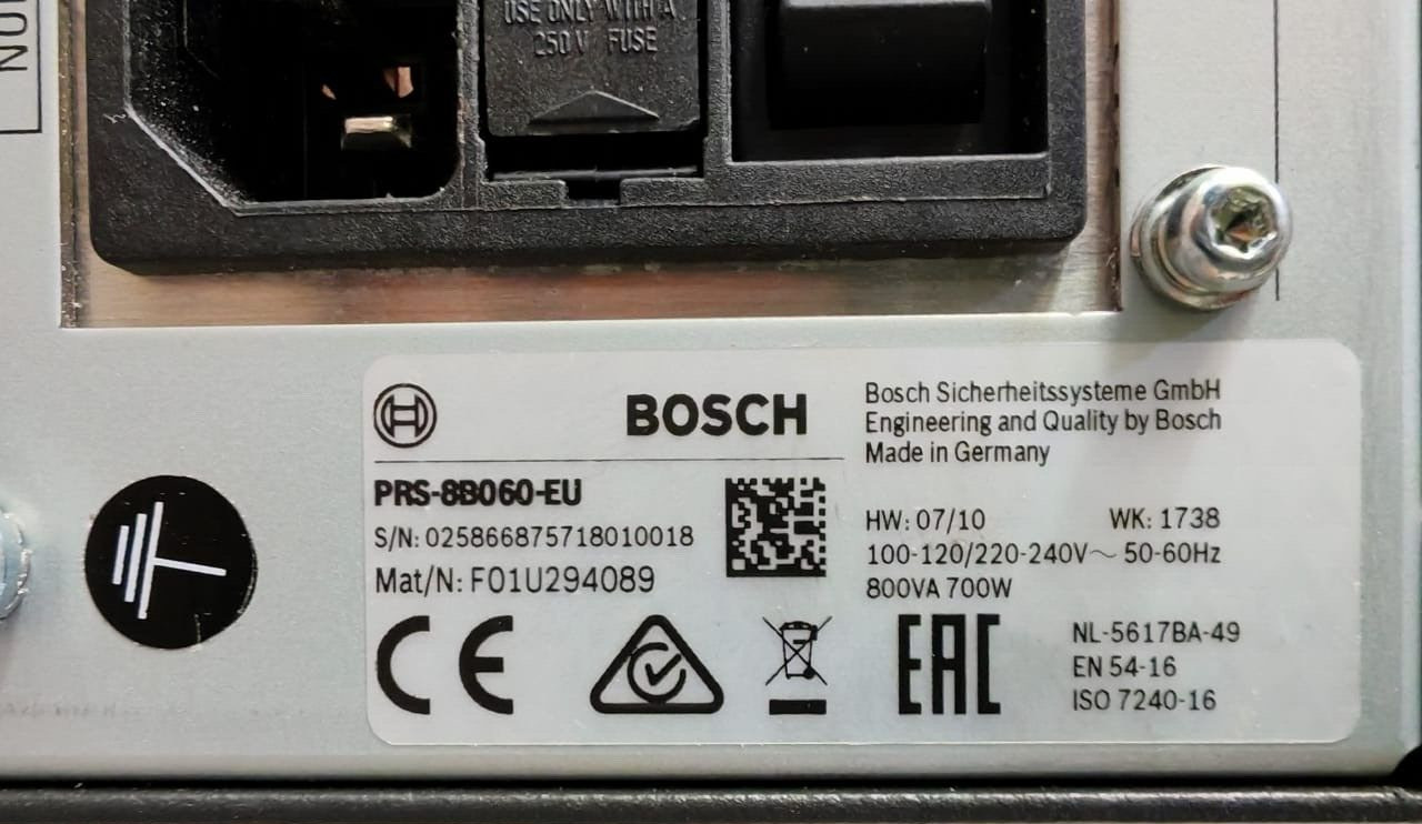 Bosch F01U294089 BOSCH PRS-8B060-EU / F01U294089 HW:07/10 AMPLIFIER 700W- W/O ANY ACCESSORIES 9