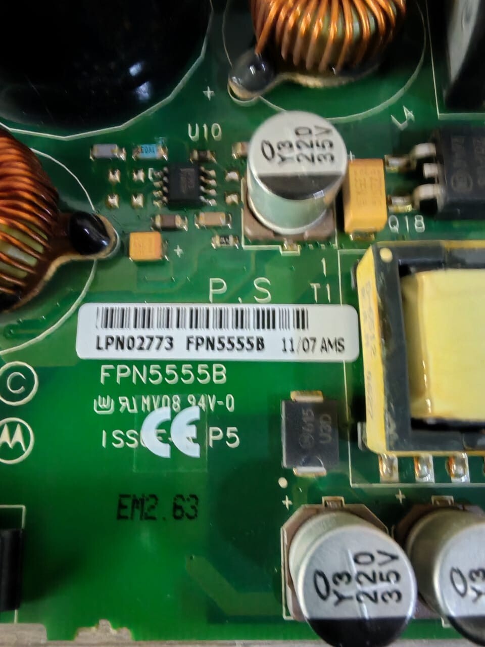 Motorola FPN5555B P MOTOROLA MOSCAD-L FPN5555B Power Supply Module 3