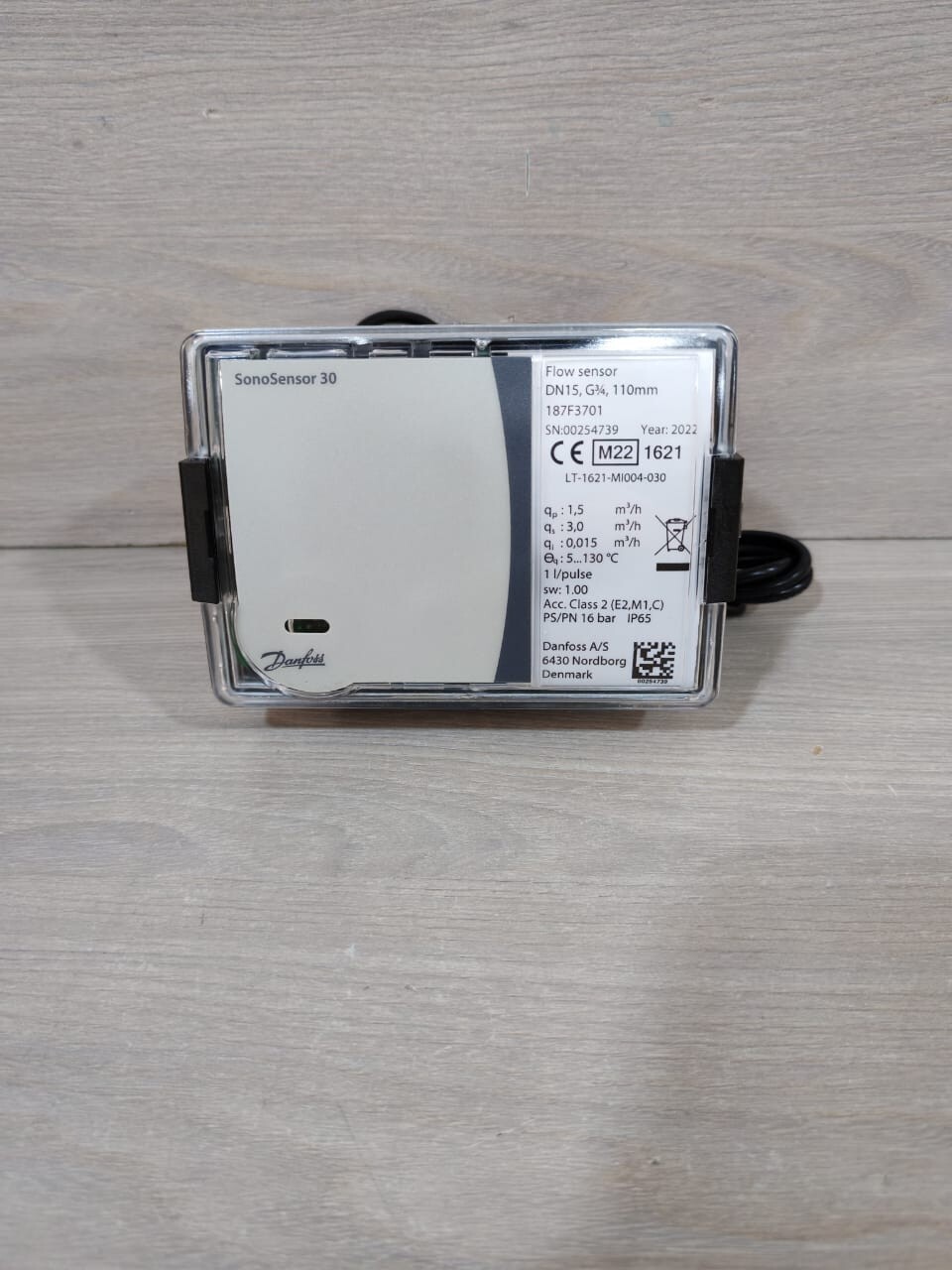 Danfoss DN15 DN15 DANFOSS 187F3701 Flow sensor for heating and cooling SonoSensor30 2