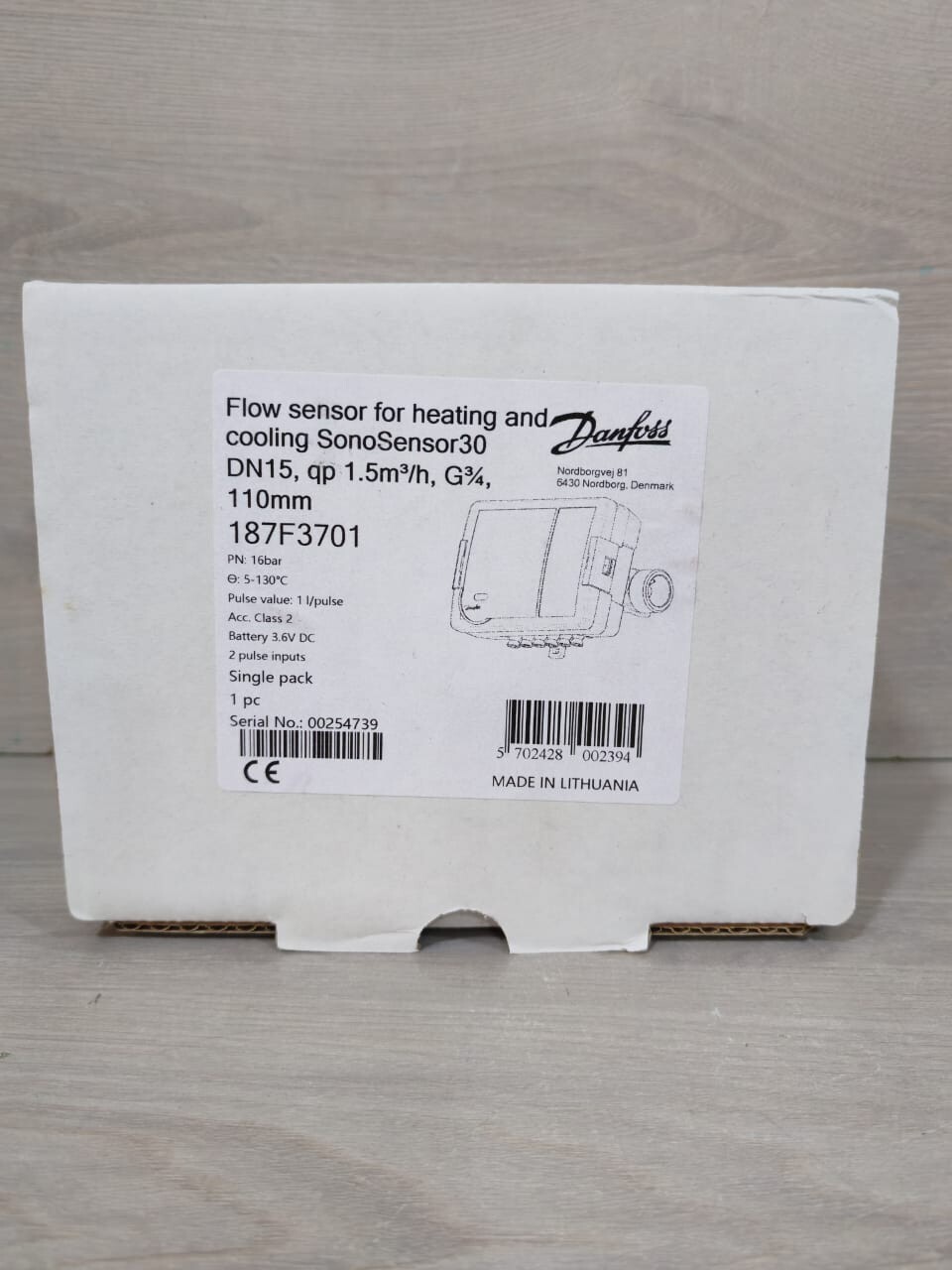 Danfoss DN15 DN15 DANFOSS 187F3701 Flow sensor for heating and cooling SonoSensor30 8