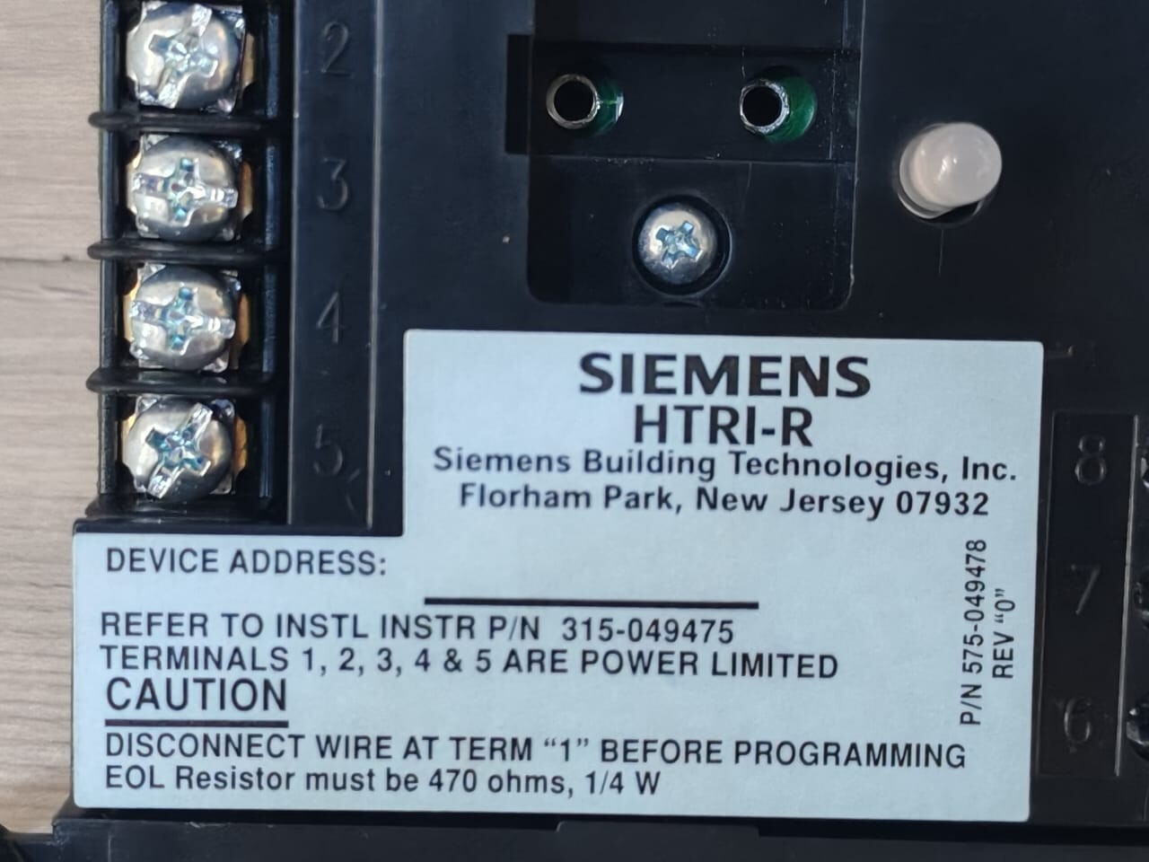 Siemens RELAY-575 SIEMENS HTRI-R 500-033300 INTEL INTERFACE MODULE -RELAY 575-049478 4