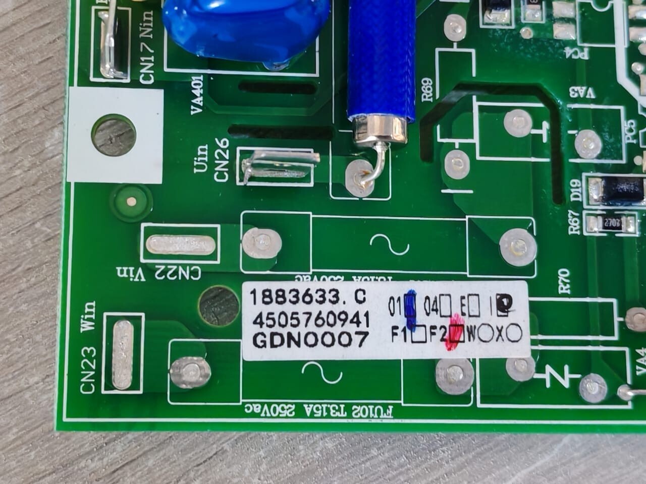 UNKNOWN 1850620.F 1850620.F Motherboard 1883633.C Printed Circuit Board 3