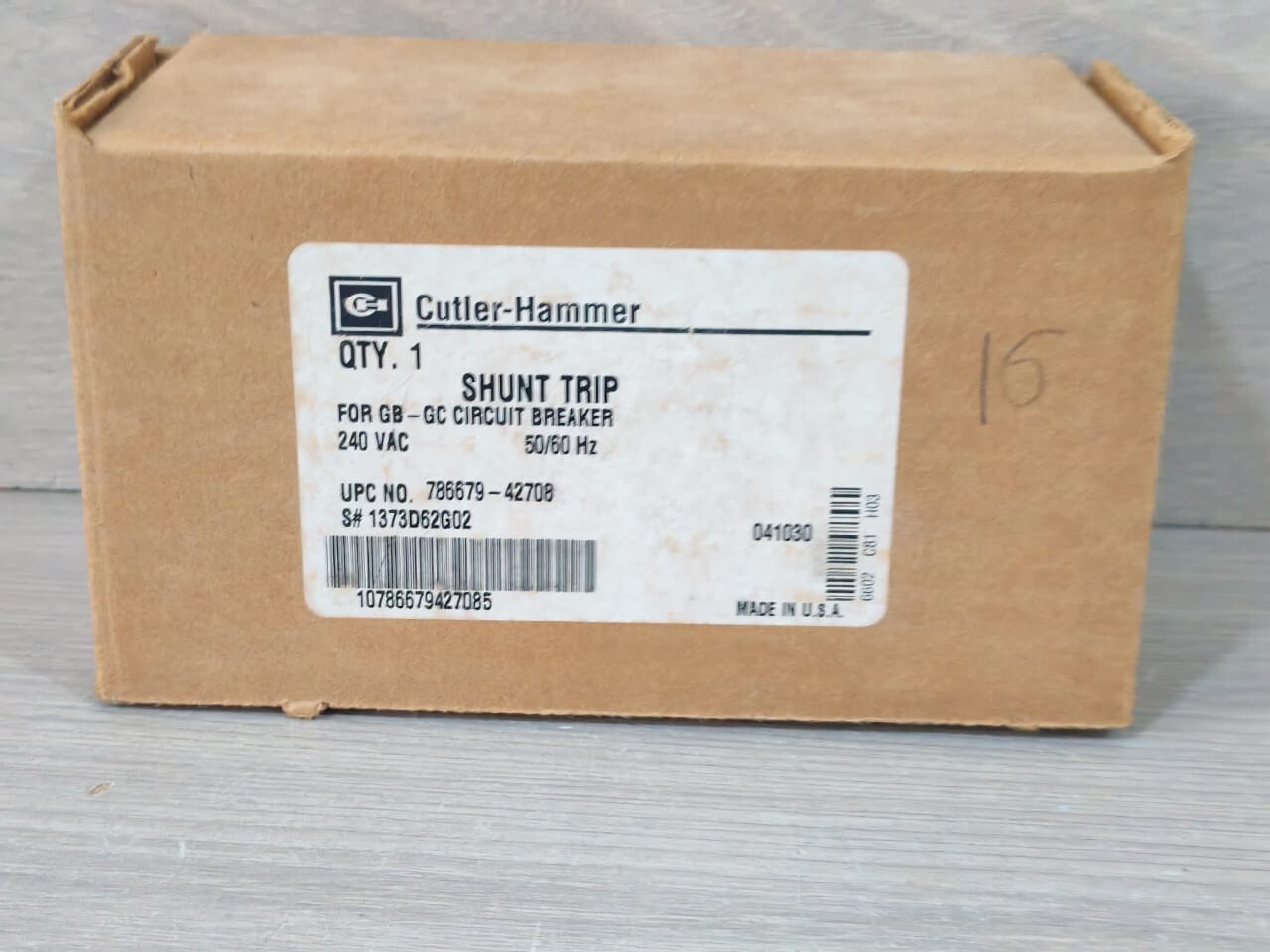 Eaton CUTLER-HAMMER CUTLER-HAMMER 1373D62G02 SHUNT TRIP FOR GB-GC CIRCUIT BREAKER 240VAC 50/60Hz 8