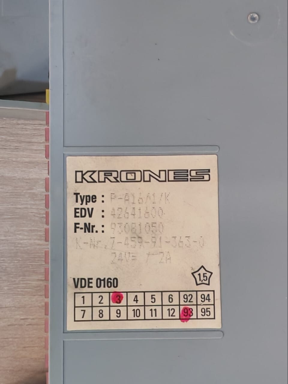Krones 42641600 KRONES P-A16/1/K ANALOG INPUT MODULE 42641600 4
