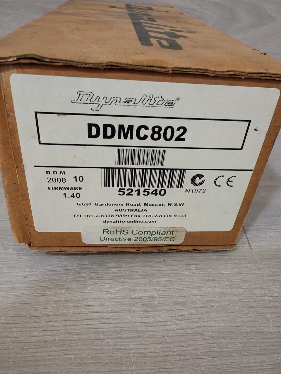Dynalite DDMC802 DYNALITE DDMC802 8x2A MULTI FUNCTION FIRMWARE 1.40 9