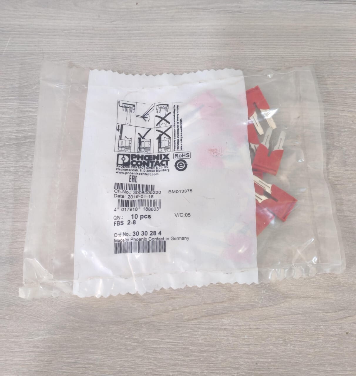 Phoenix Contact FBS 2-8 30303284 PHOENIX CONTACT FBS 2-8 30303284 TERMINAL PLUG-IN BRIDGE 2