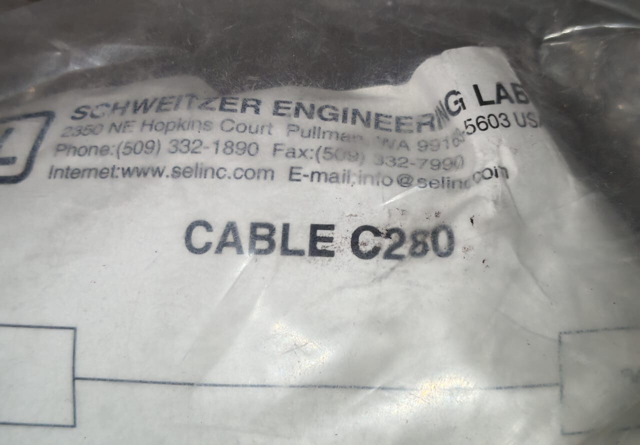 SCHWEITZER ENGINEERING LABORATORIES 280 C280** SCHWEITZER ENGINEERING LABORATORIES CABLE 280 C280 16 Foot 9-PIN MALE CONNECTOR 3