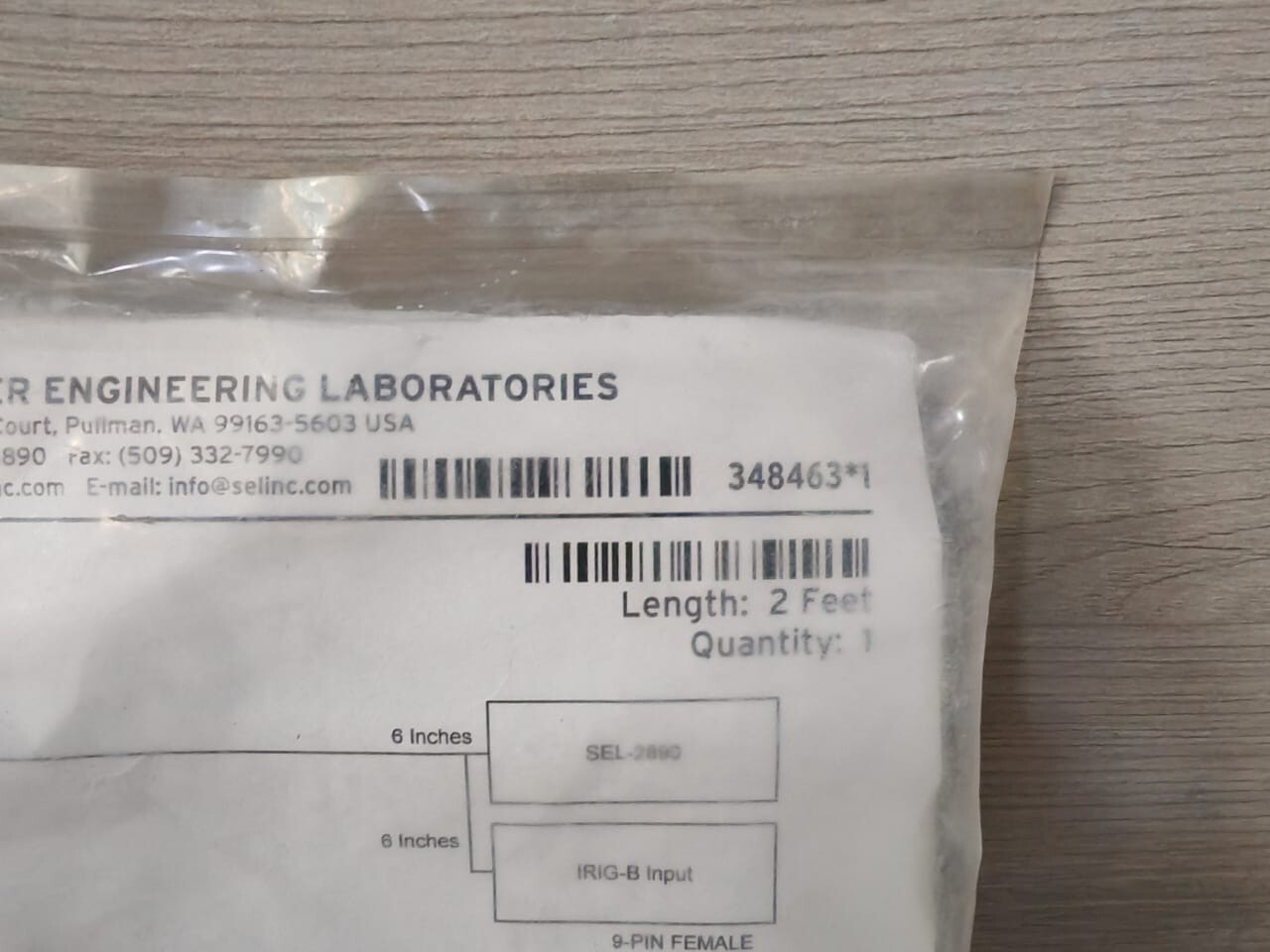 SCHWEITZER ENGINEERING LABORATORIES C292A SEL SCHWEITZER ENGINEERING LABORATORIES C292A 9-PIN MALE CONNECTOR 2 FEET 3