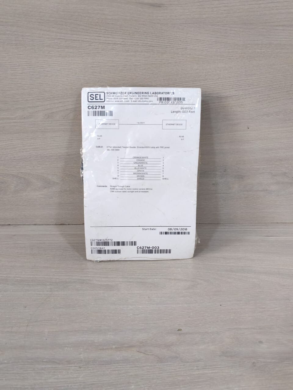 SCHWEITZER ENGINEERING LABORATORIES C627M SEL SCHWEITZER ENGINEERING LABORATORIES C627M ETHERNET DEVICE 003 FEET 2