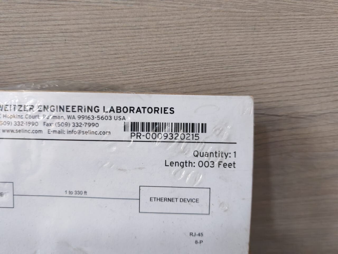 SCHWEITZER ENGINEERING LABORATORIES C627M SEL SCHWEITZER ENGINEERING LABORATORIES C627M ETHERNET DEVICE 003 FEET 4