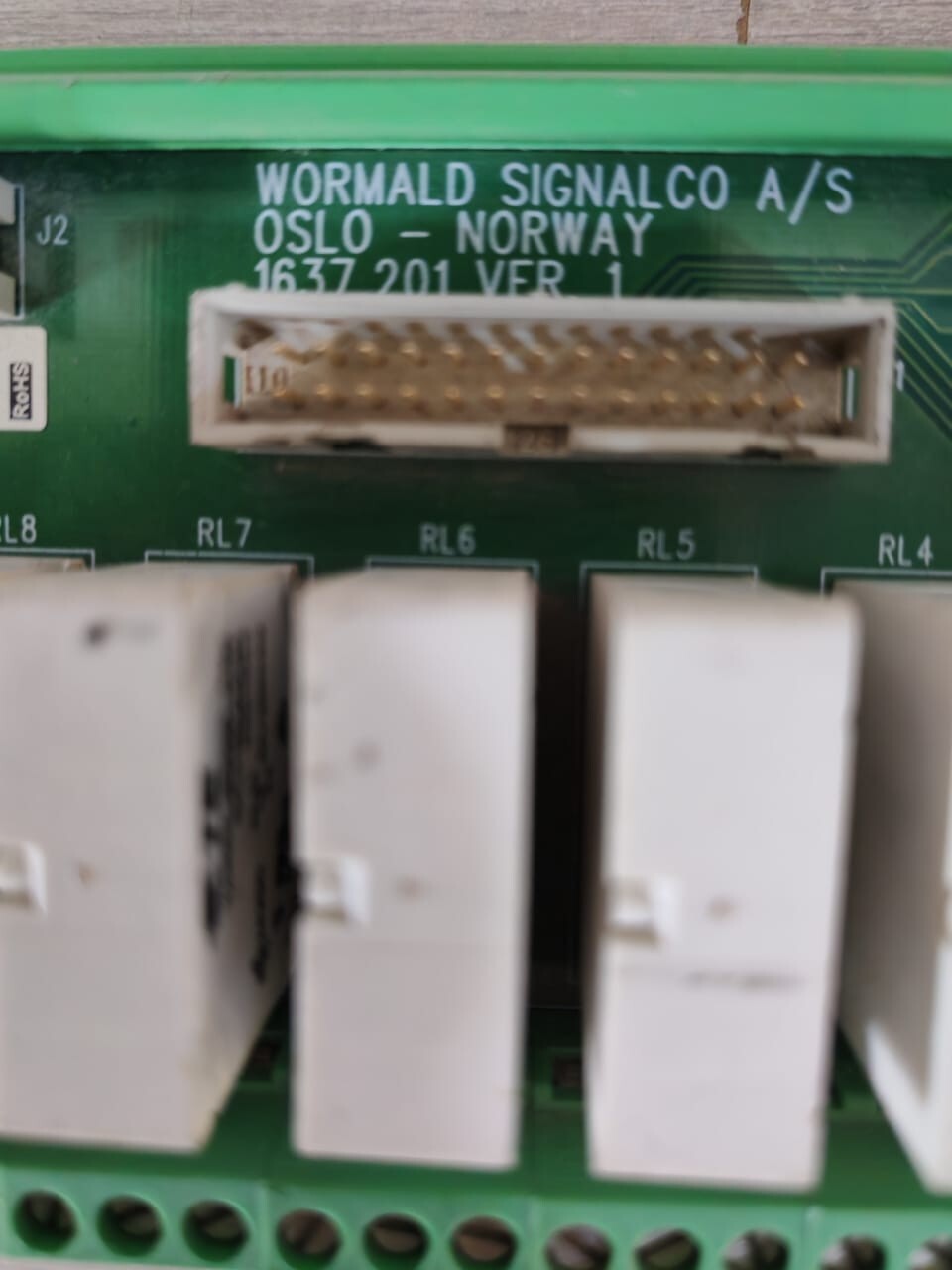 WORMALD SIGNALCO 1637.201 WORMALD SIGNALCO A/S OSLO - NORWAY 1637.201 VER.1 PCB BOARD 6
