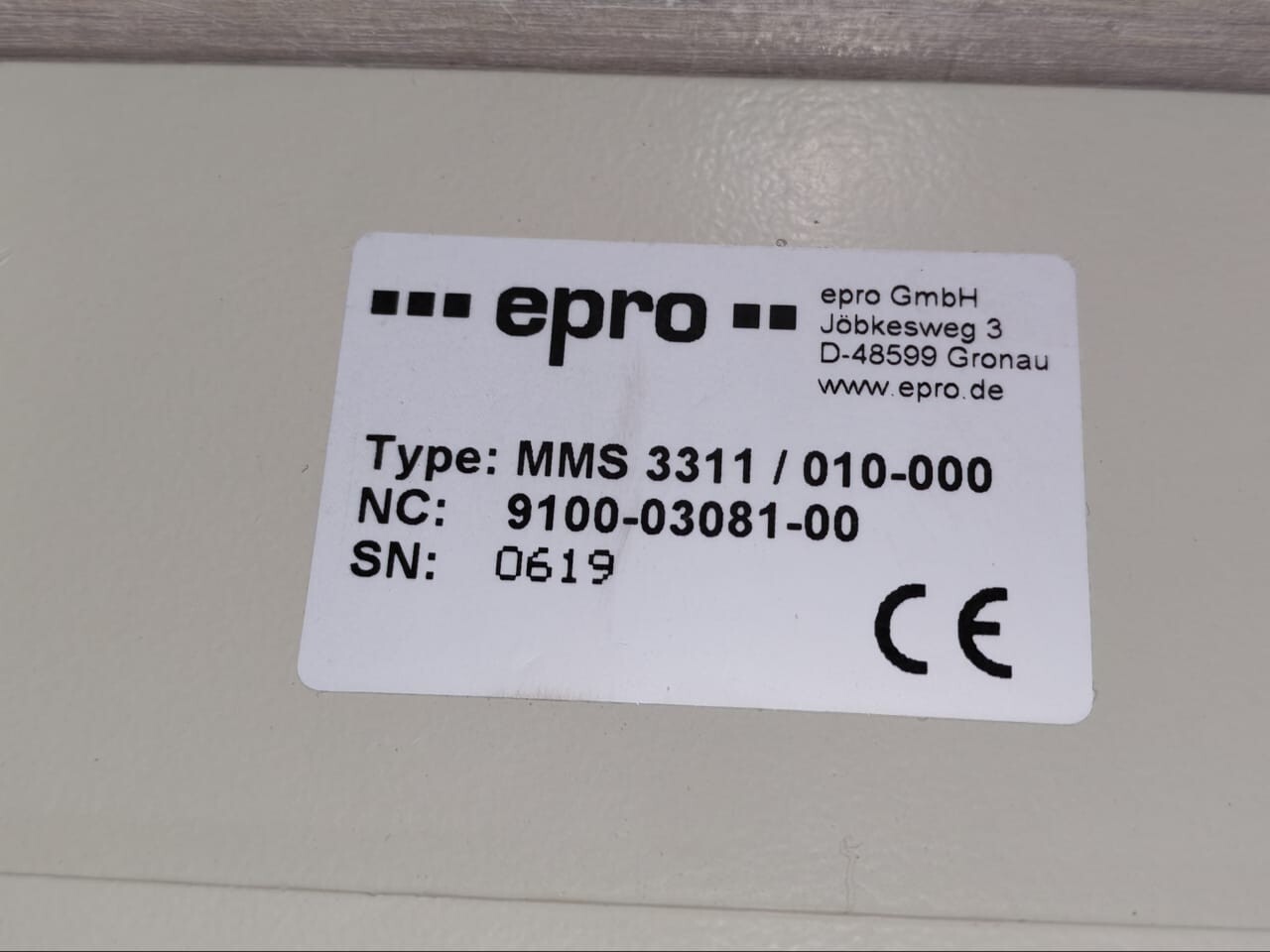EPRO 3311/010-000 EPRO MMS 3311/010-000 TRANSMITTER - WITH OLD STOCK BOX 4