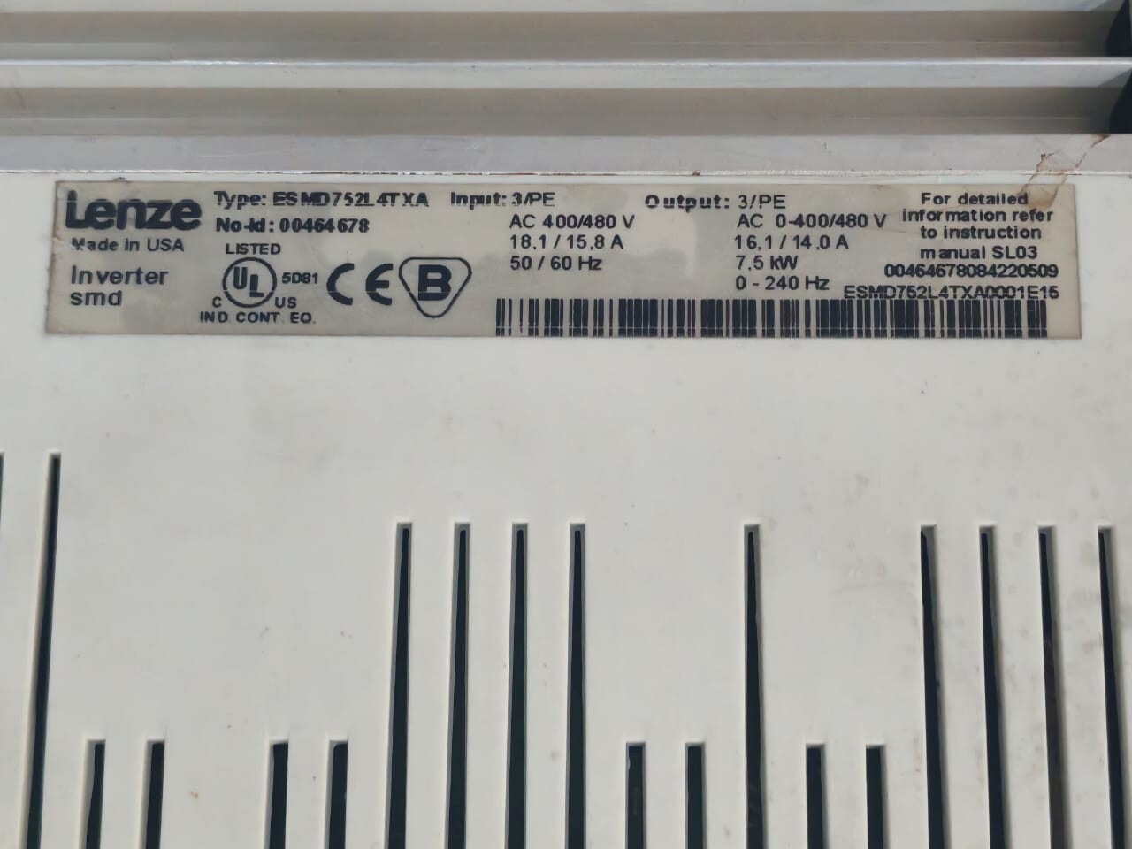 LENZE ESMD752L4TXA LENZE ESMD752L4TXA SMD INVERTER 3