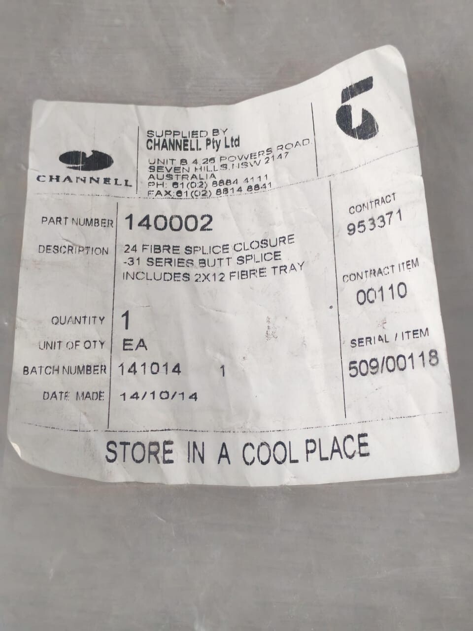 FFT 140001/140002 / P051 FFT FIBRE OPTIC 12/24 SPLICE HEATSHRINK OPENABLE JOINT CLOSURE 140001/140002 9