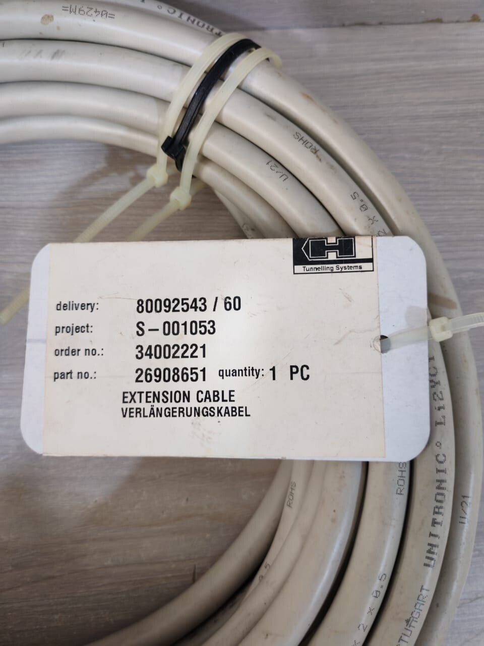 SEW-EURODRIVE DV066017 SEW EURODRIVE DV066017 10m CABLE VMT UNITRONIC LI2YCY 5X2X0.5 LAPP KABEL 3