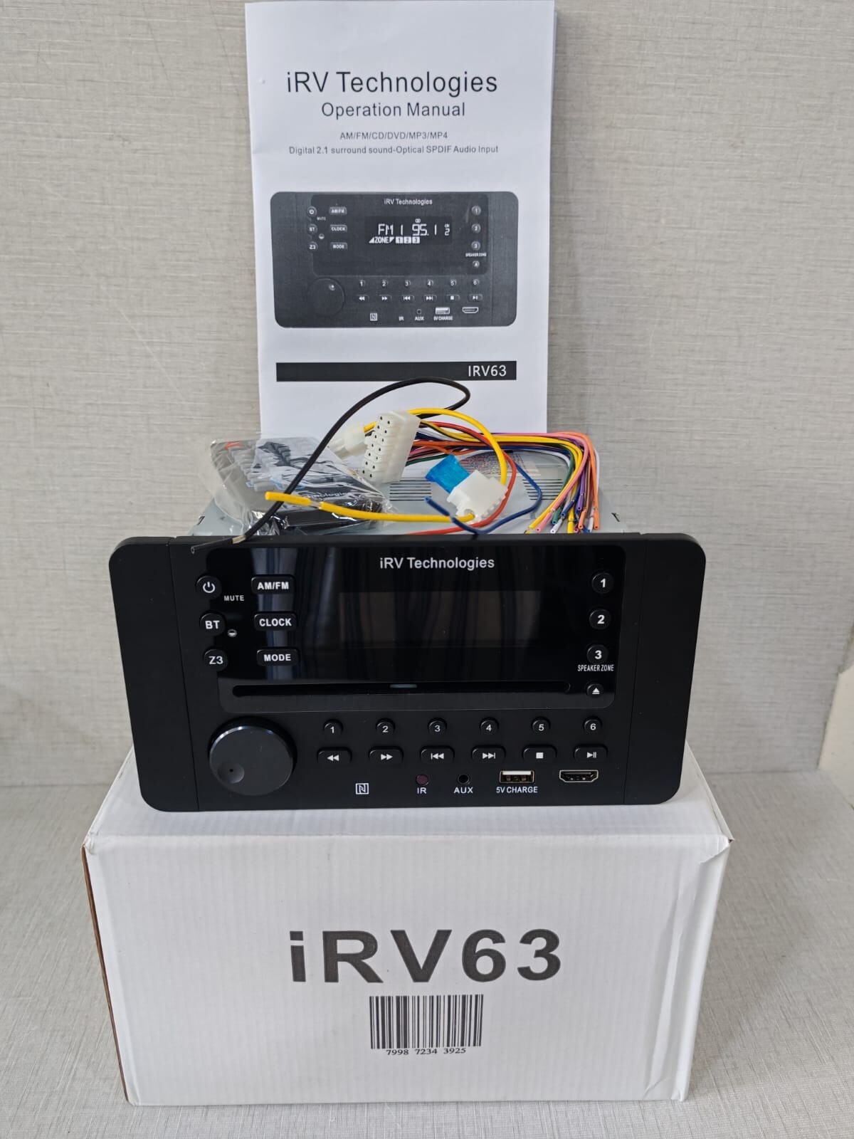 iRV63 Technologies AM/FM/CD/DVD/MP3/MP4 Radio Stereo
