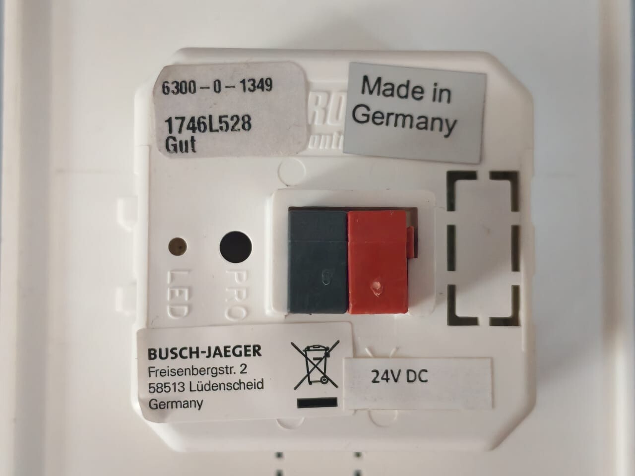 BUSCH-JAEGER BY ABB 1746L528 BUSCH-JAEGER BY ABB 6300-0-1349 MODULE 1746L528 GLASS SENSOR 6