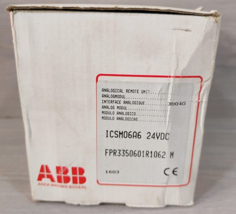 ABB FPR3350601R1062-M ABB PROCONTIC CS31 ICSM06A6 24VDC FPR3350601R1062-M CONTROLLER 4