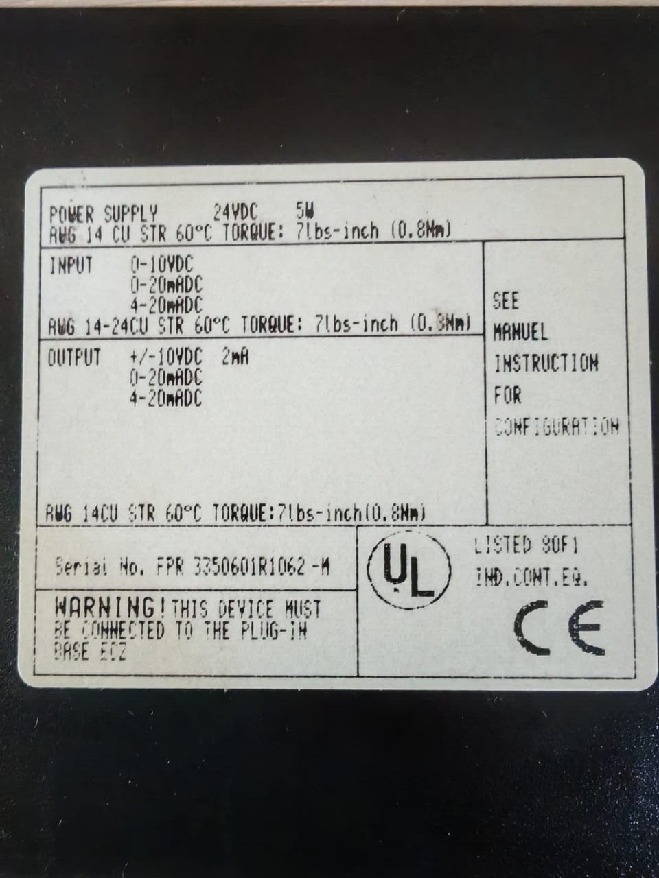 ABB FPR3350601R1062-M ABB PROCONTIC CS31 ICSM06A6 24VDC FPR3350601R1062-M CONTROLLER 8