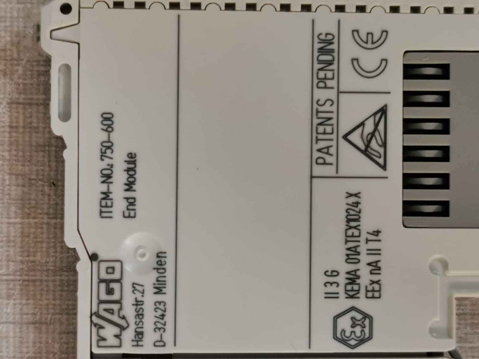 WAGO 750-600 WAGO 750-600 BUS END TERMINAL MODULE - Only Broken Box 2