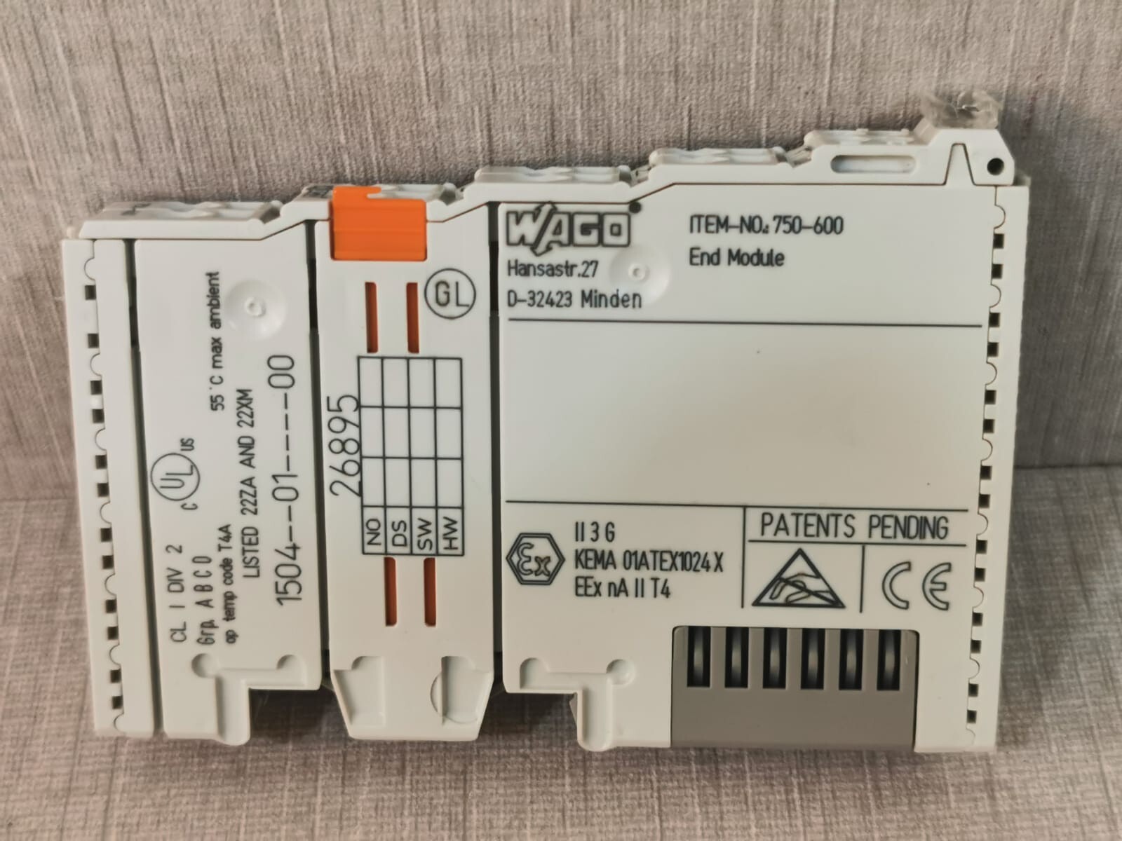 WAGO 750-600 WAGO 750-600 BUS END TERMINAL MODULE - Only Broken Box 3