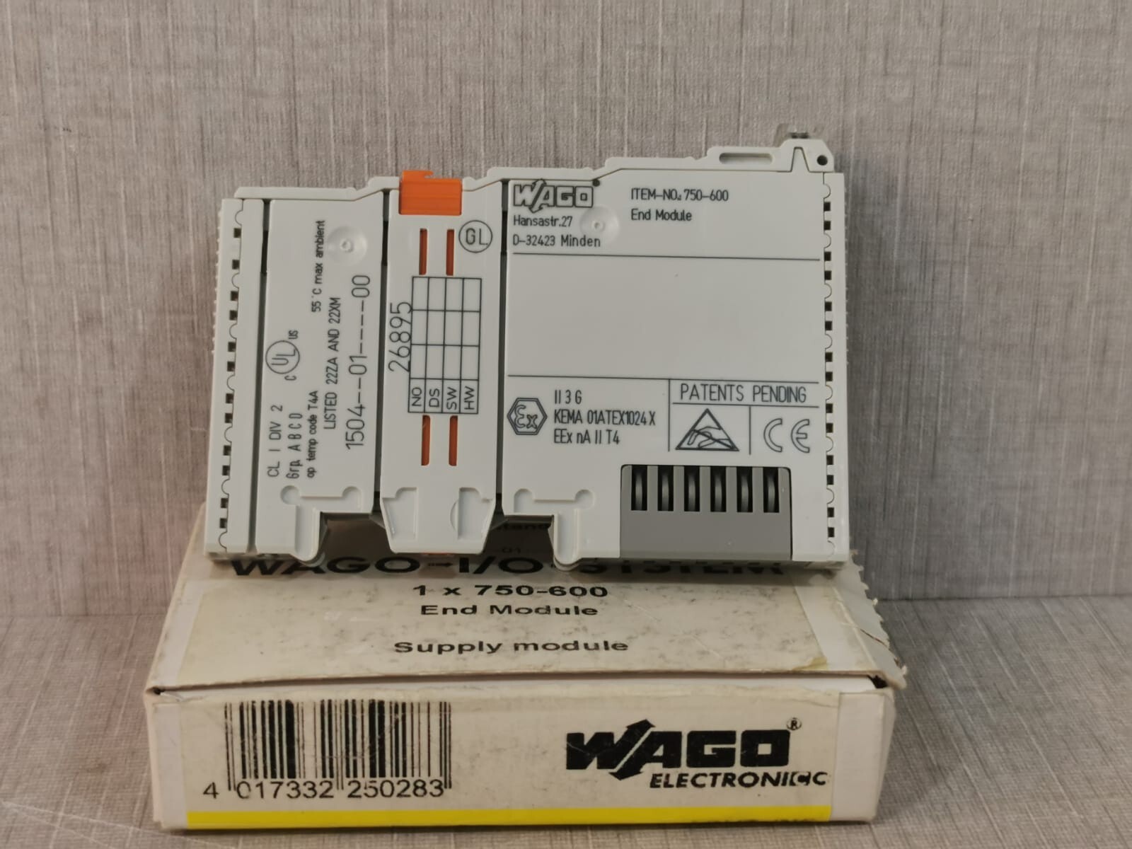 WAGO 750-600 BUS END TERMINAL MODULE - Only Broken Box