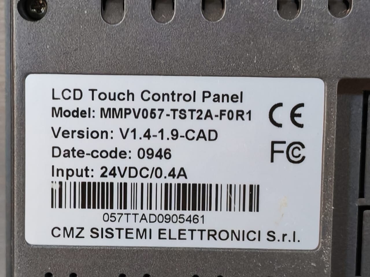 LCD MMPV057-TST2A-F0R1 CMZ MMPV057-TST2A-F0R1 V1.4-1.9-CAD LCD TOUCH CONTROL PANEL 9