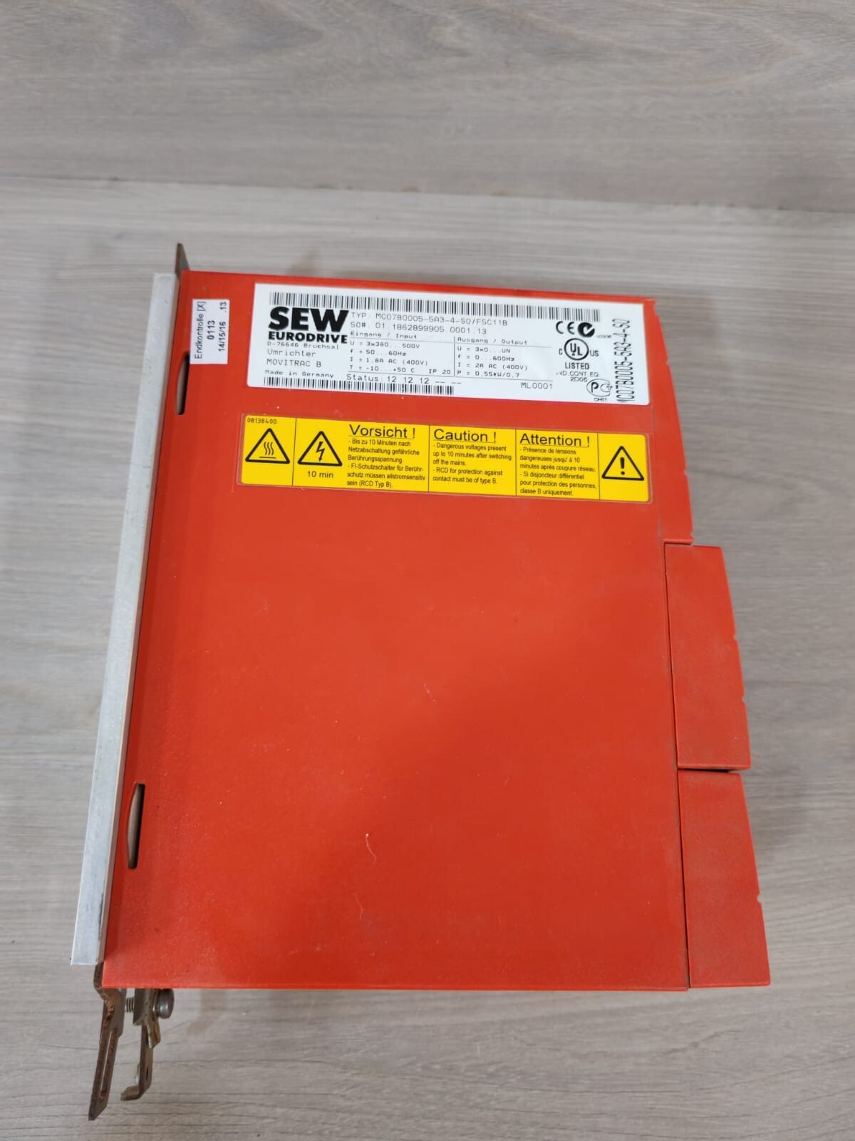 Sew Eurodrive MC07B0005-5A3-4-S0/FSC11B SEW EURODRIVE MC07B0005-5A3-4-S0/FSC11B UMRICHTER MOVITRAC B 4