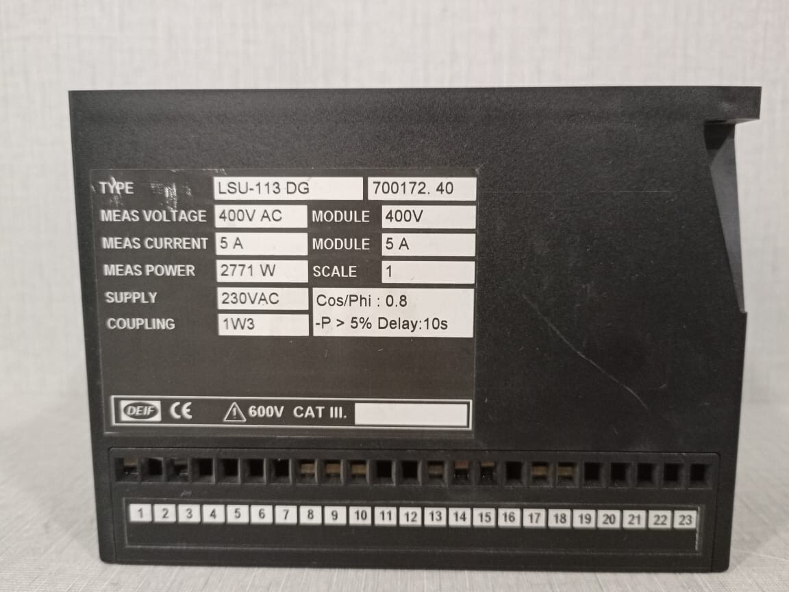 DEIF UNIT-700172 DEIF LSU-113DG LOAD SHARING UNIT 700172.40 400VAC 5A 2