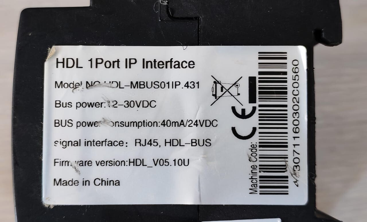 HDL MBUS01IP.431 HDL MBUS01IP.431 1PORT IP INTERFACE F/W HDL-V05.10U 5