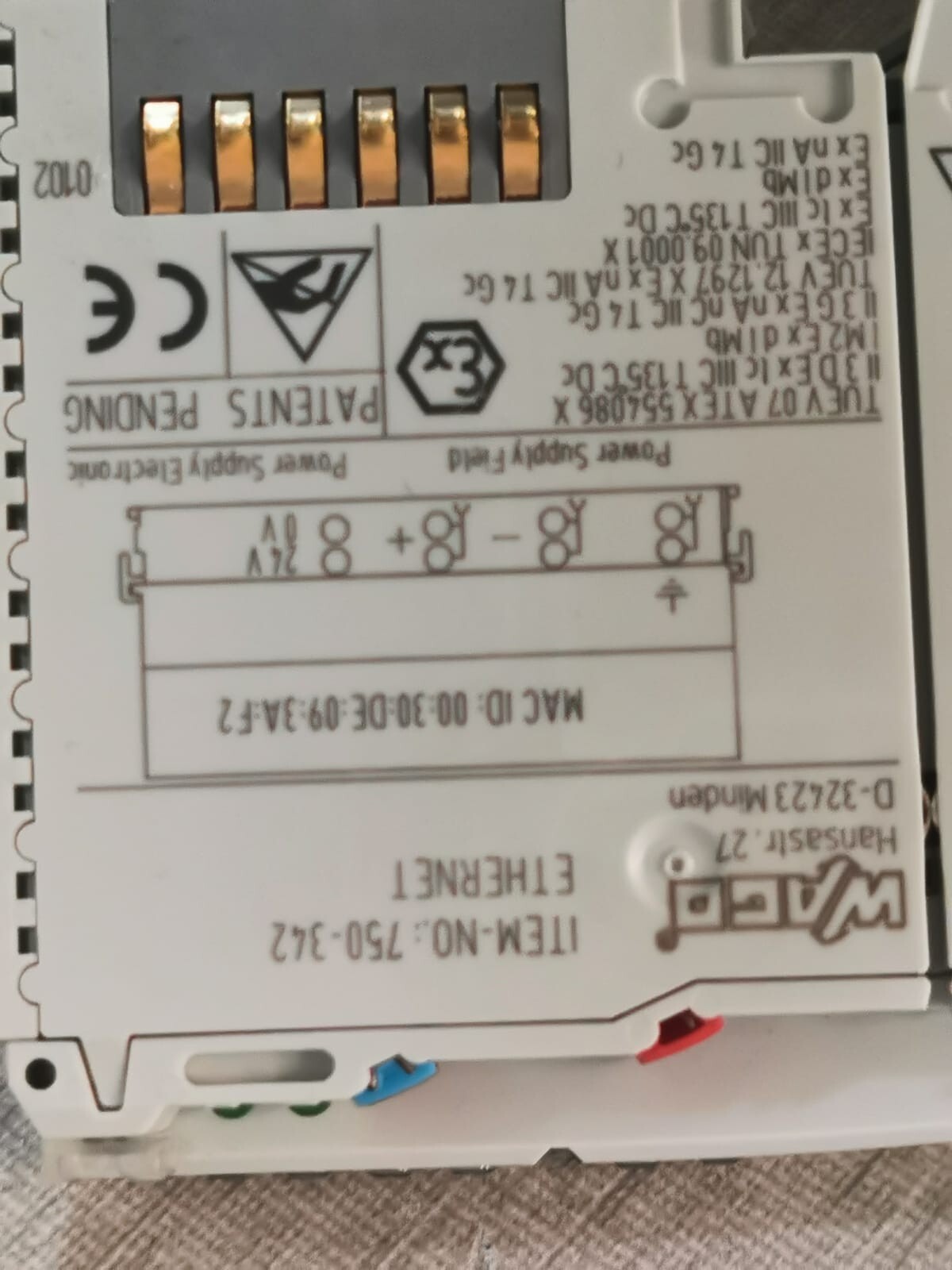 WAGO 750-342 WAGO 750-342 Ethernet Fieldbus Coupler 24vdc 2