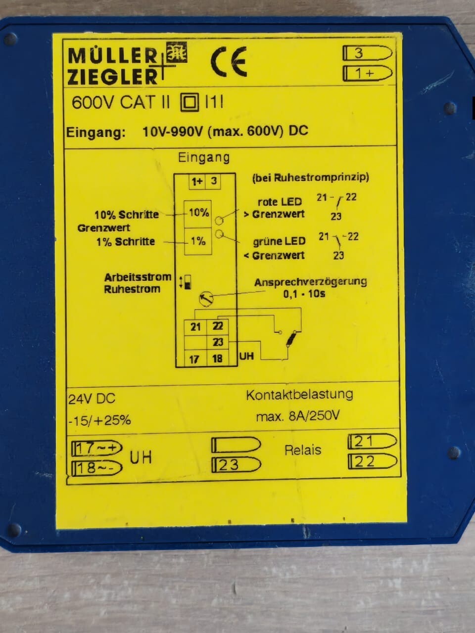 MULLER ZIEGLER 600V CAT II TRANSDUCER 3