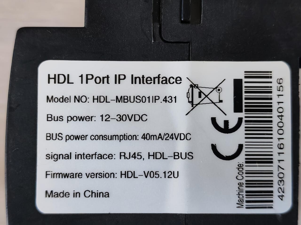 HDL MBUS01IP.431 HDL MBUS01IP.431 1PORT IP INTERFACE F/W HDL-V05.12U 5