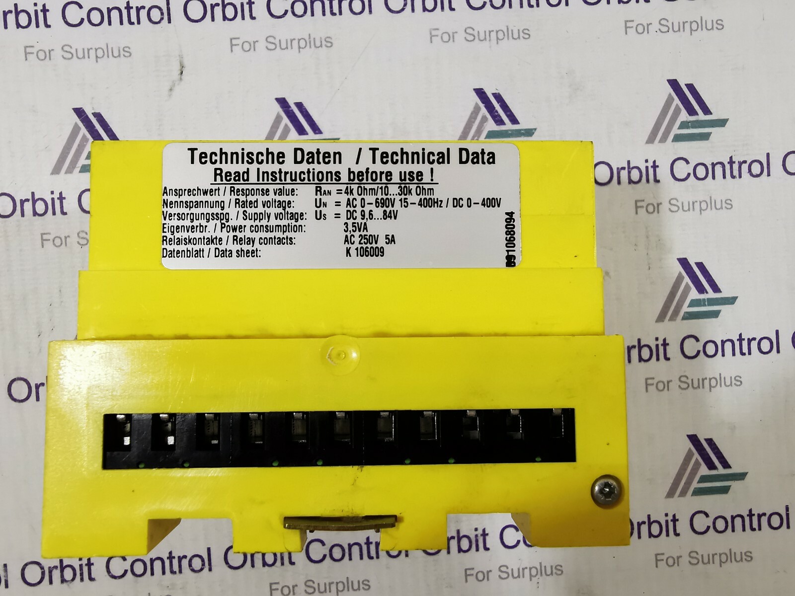 Bender IR474LY-421 BENDER IR474LY-421 MONITORING RELAY-WITHOUT COVER 2