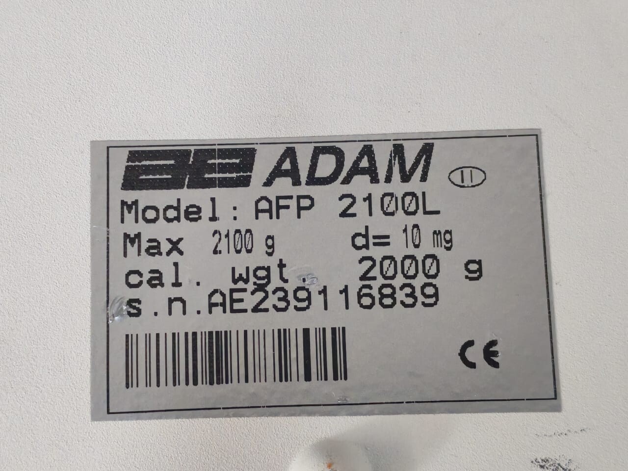 ADAM AFP-2100L ADAM AFP-2100L TOP LOADING BALANCES 7