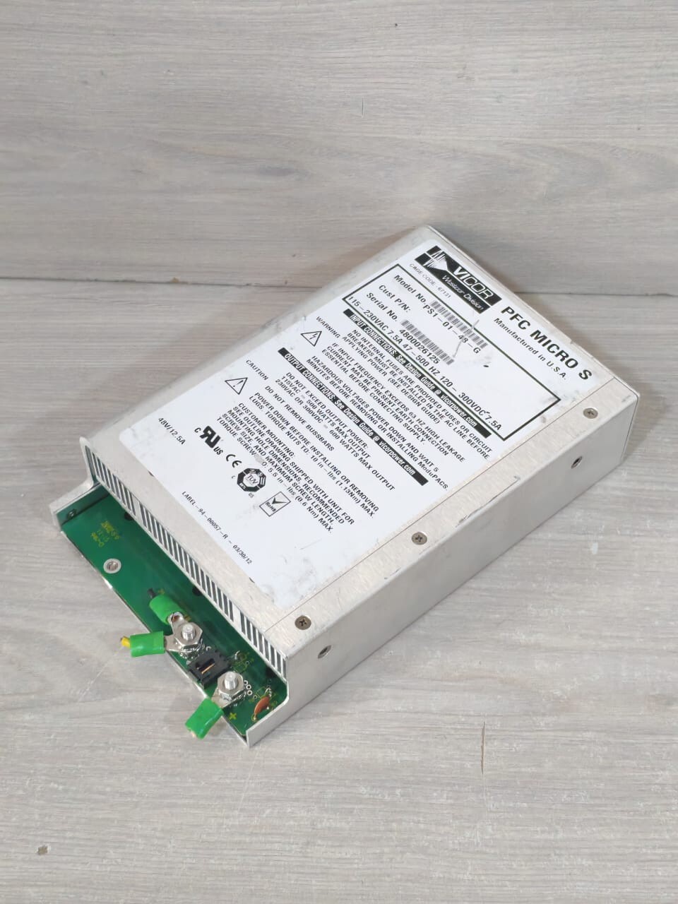 VICOR PS1-01-48-G VICOR PFC MICRO S PS1-01-48-G 10-130112-12 REV D AC/DC CONVERTER 5