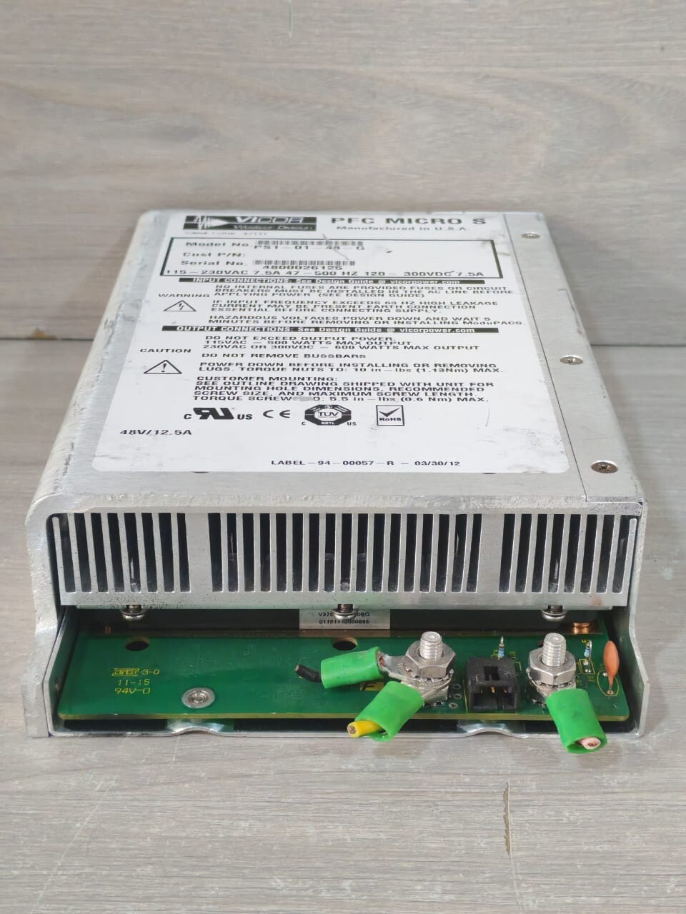 VICOR PS1-01-48-G VICOR PFC MICRO S PS1-01-48-G 10-130112-12 REV D AC/DC CONVERTER 7