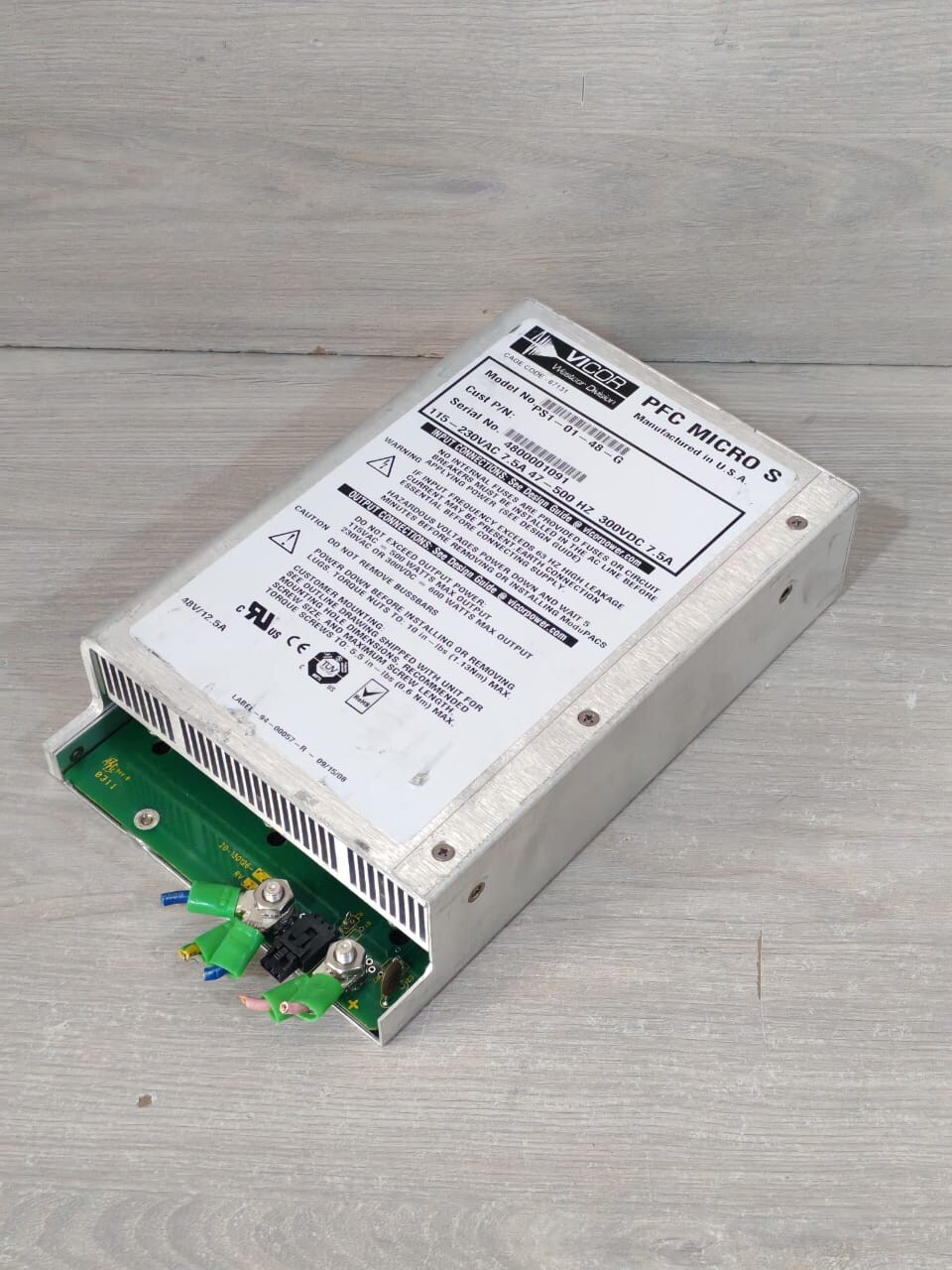 VICOR PS1-01-48-G VICOR PFC MICRO S PS1-01-48-G 10-130112-12 REV B AC/DC CONVERTER 5