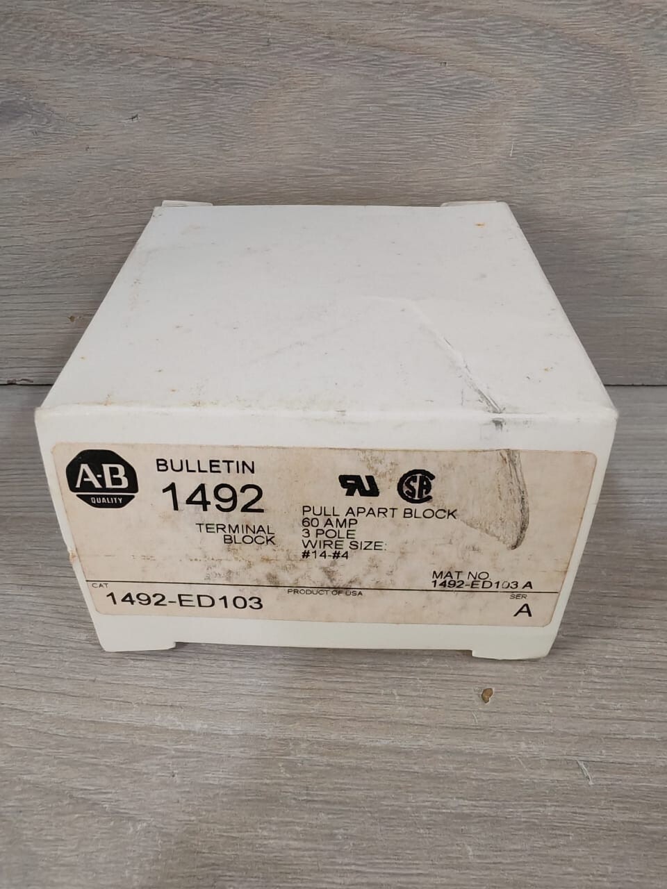 Rockwell Automation ED103 ALLEN BRADLEY 1492-ED103 SER.A TERMINAL BLOCK 2