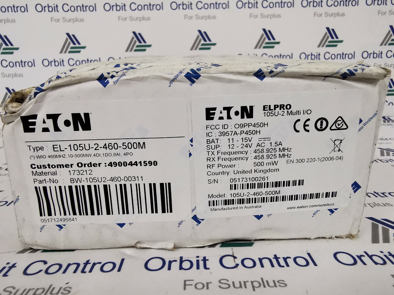 Eaton EL-105U-2-460-500M Eaton Elpro 105U-2 Multi I/O - / EL-105U-2-460-500M 8