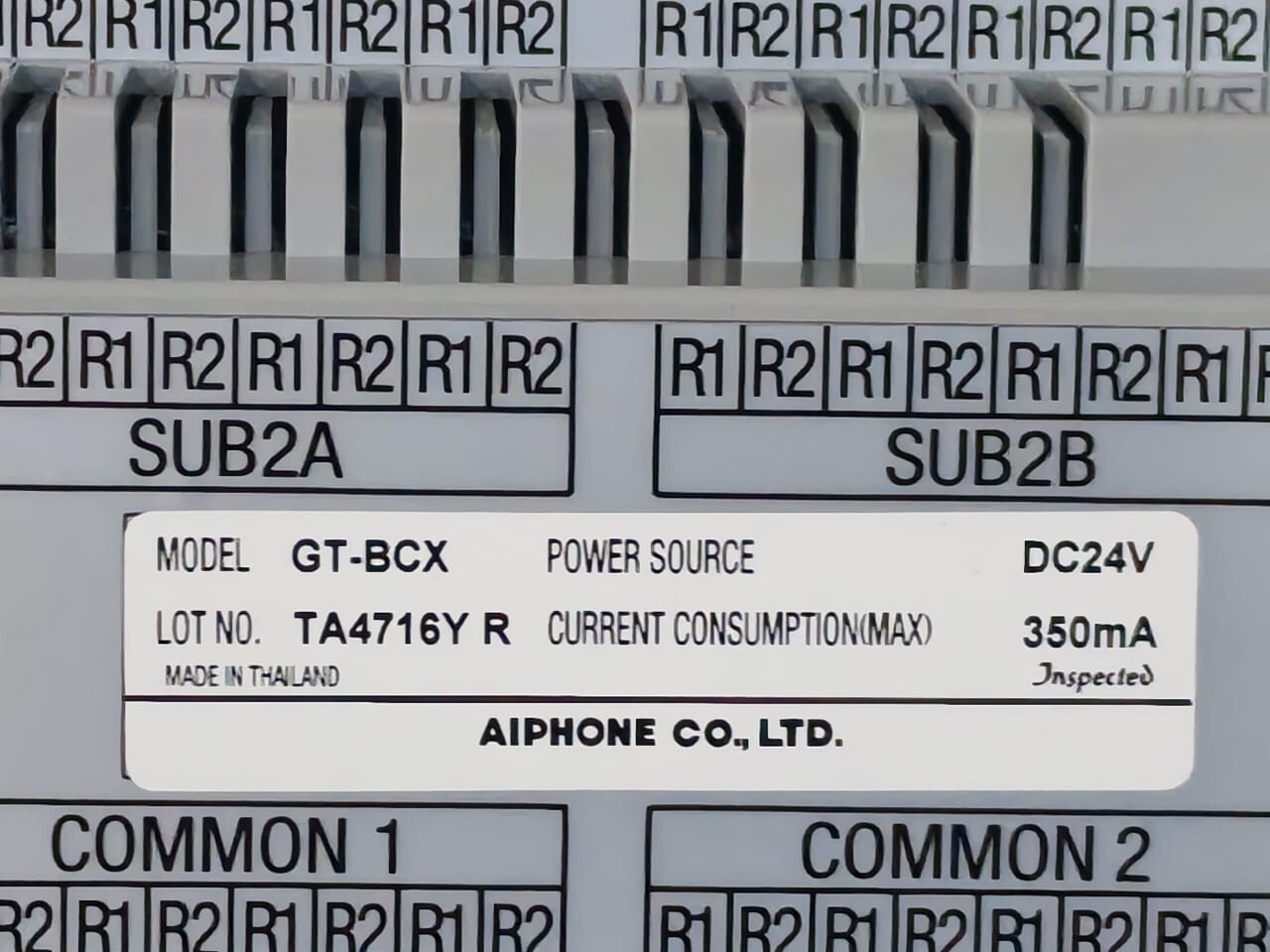 Aiphone GT-BCX AIPHONE GT-BCX EXPANDED AUDIO BUS CONTROL UNIT 3