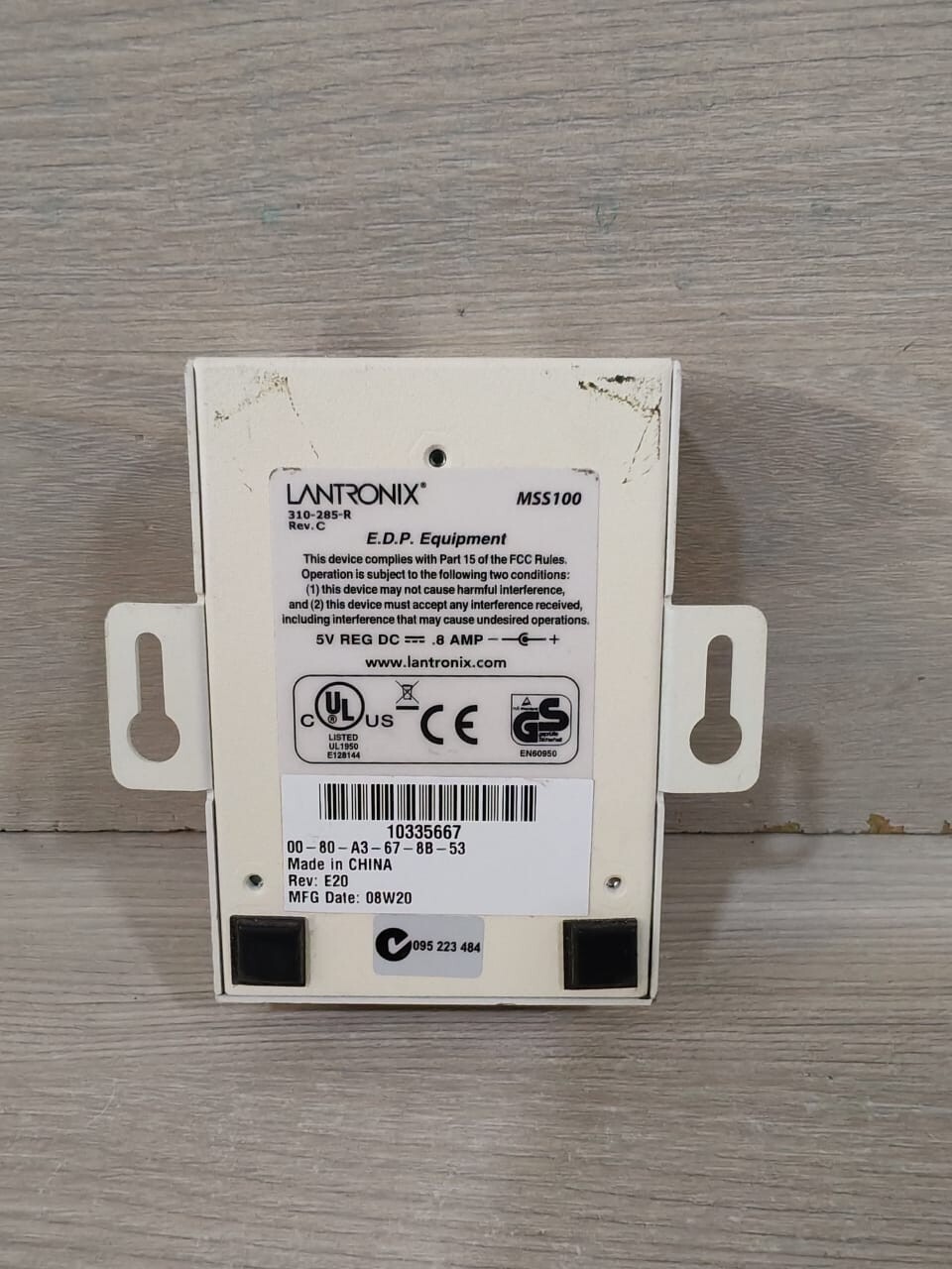 Lantronix 310-285-R REV.C LANTRONIX MSS100 310-285-R REV.C External Device Server 6